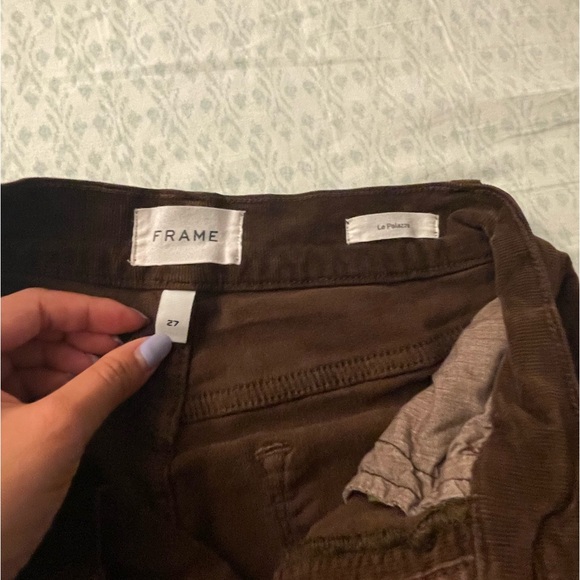 Frame Le Palazzo Wide Leg Corduroy Brown Jeans - Picture 3 of 3